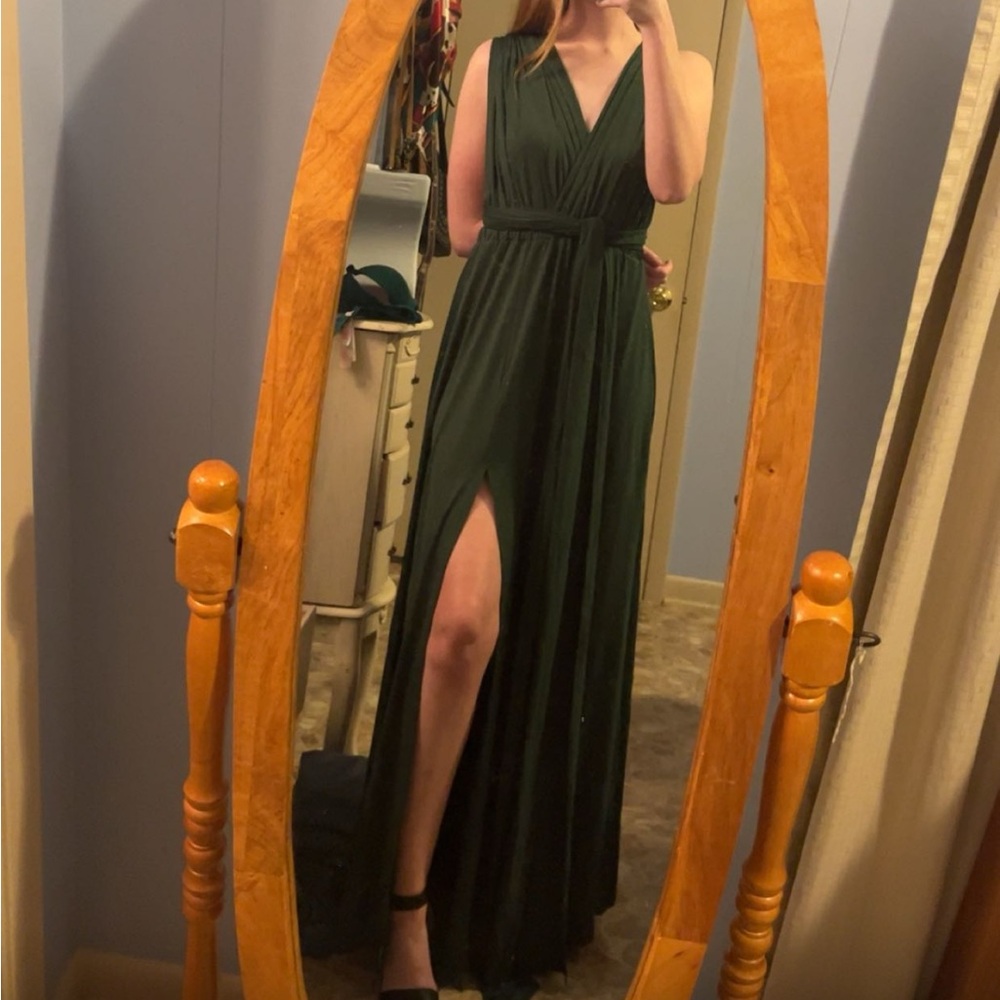 Maxi cross wrap dress